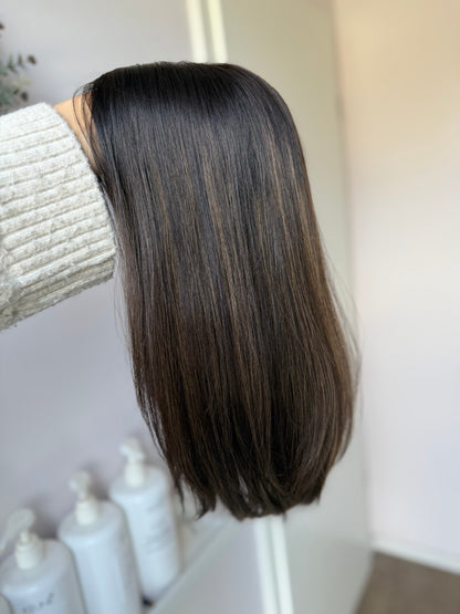 Evelyn mit goldenen Highlights - 45-48cm lang