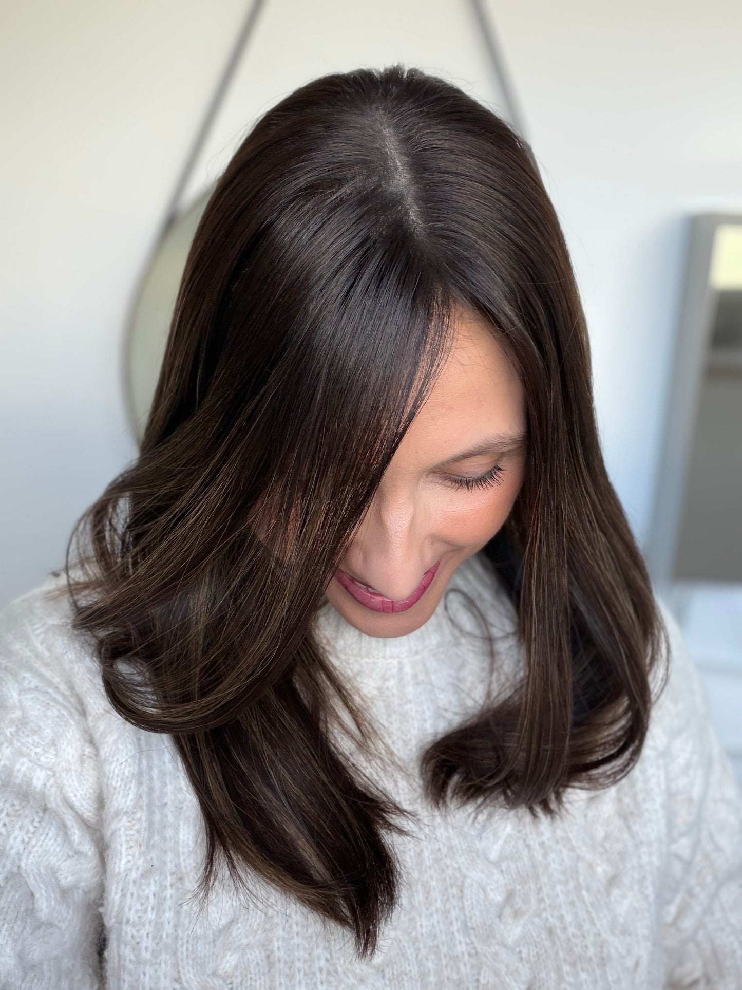 Evelyn mit goldenen Highlights - 45-48cm lang