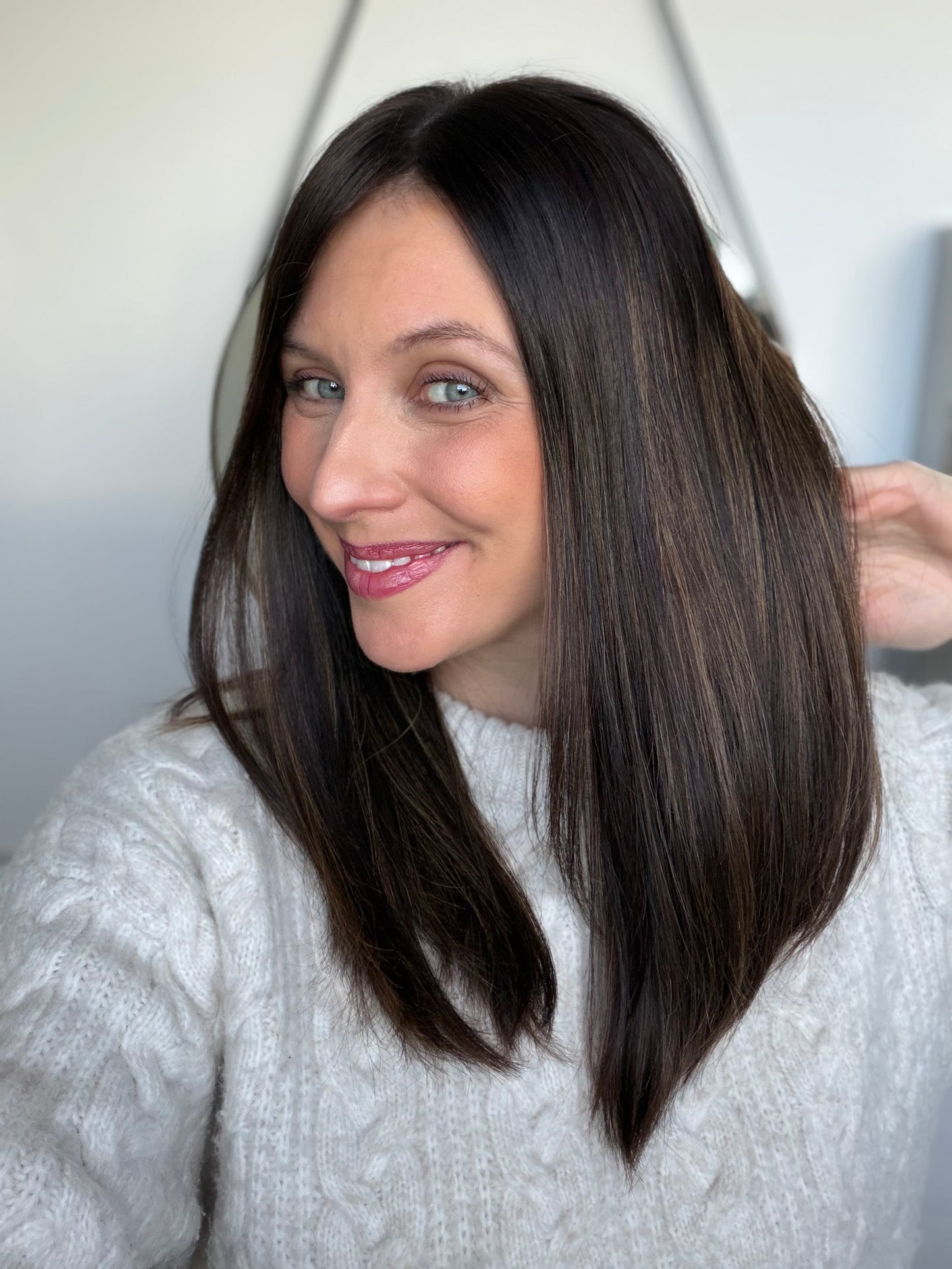 Evelyn mit goldenen Highlights - 45-48cm lang