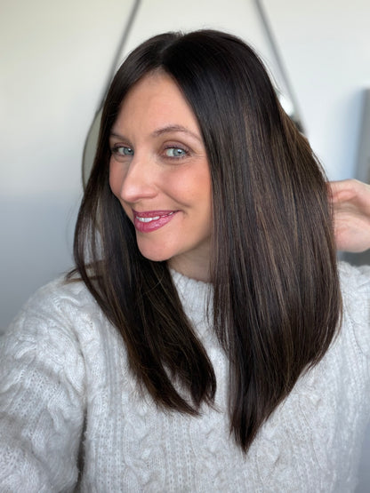 Evelyn mit goldenen Highlights - 45-48cm lang