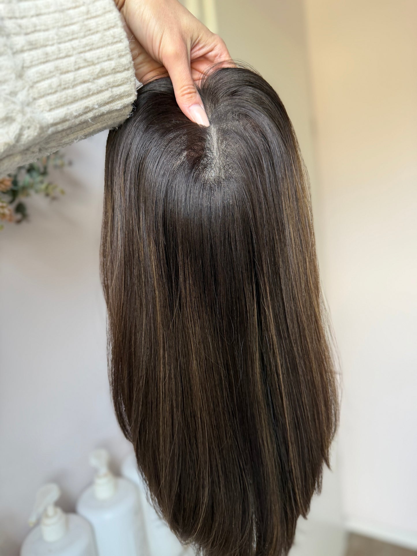 Evelyn mit goldenen Highlights - 45-48cm lang