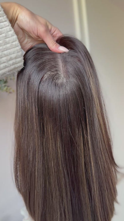 Evelyn mit goldenen Highlights - 45-48cm lang